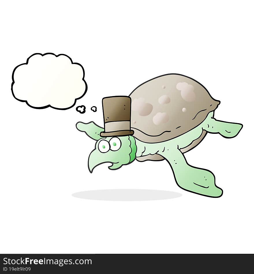 thought bubble cartoon turtle