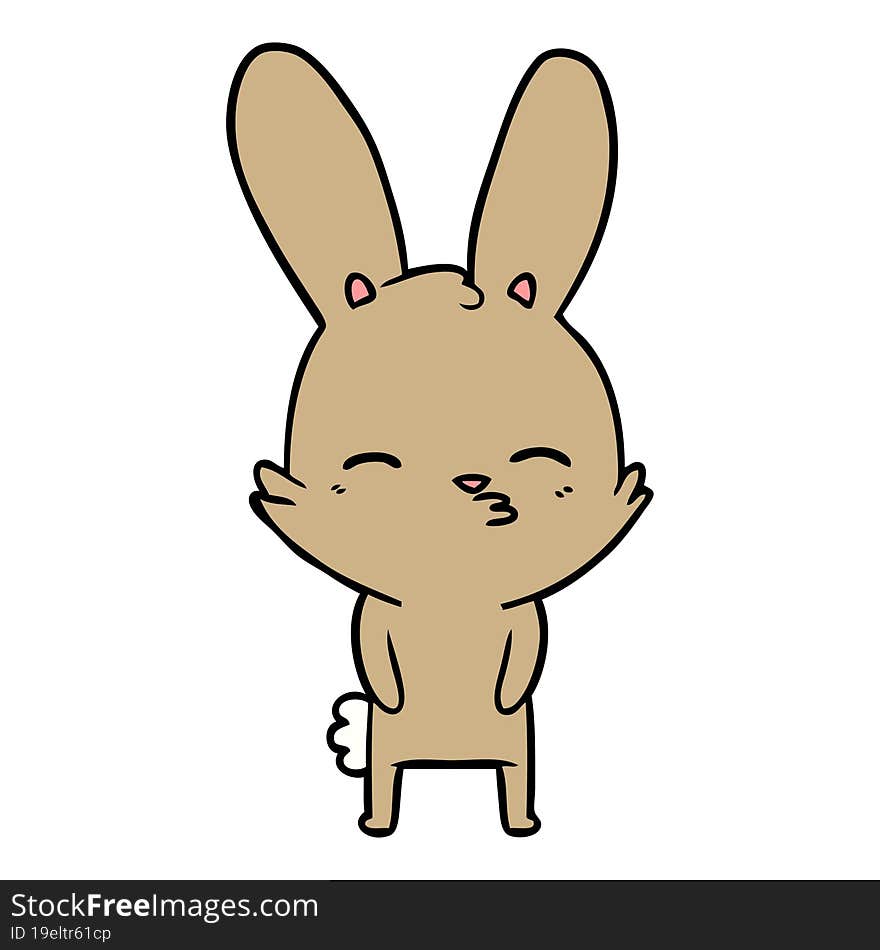 curious bunny cartoon. curious bunny cartoon