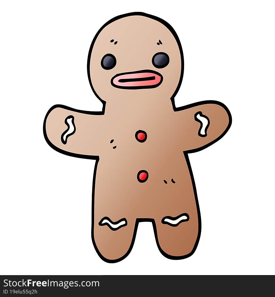 cartoon doodle gingerbread man