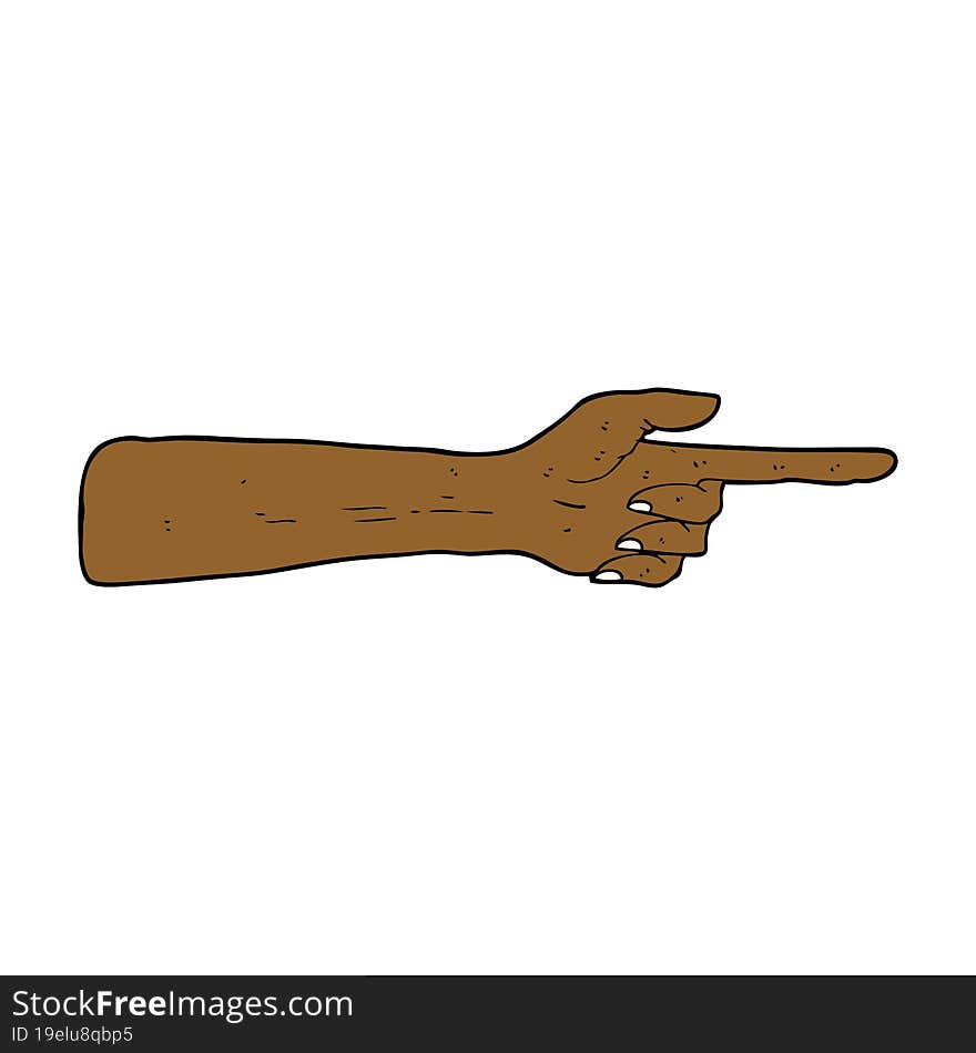 pointing hand cartoon