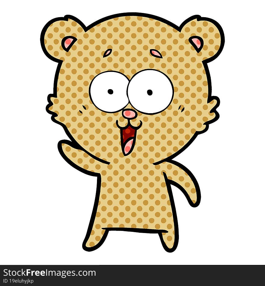 laughing teddy  bear cartoon. laughing teddy  bear cartoon