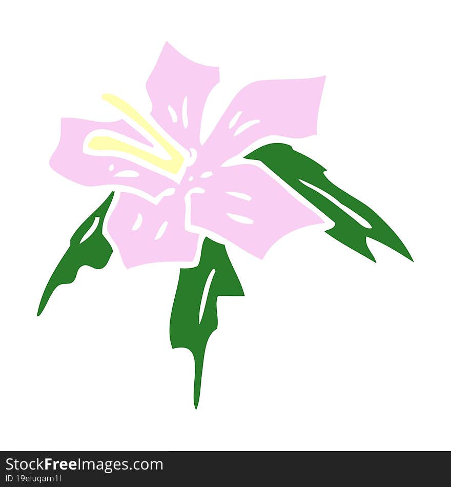 cartoon doodle exotic flower