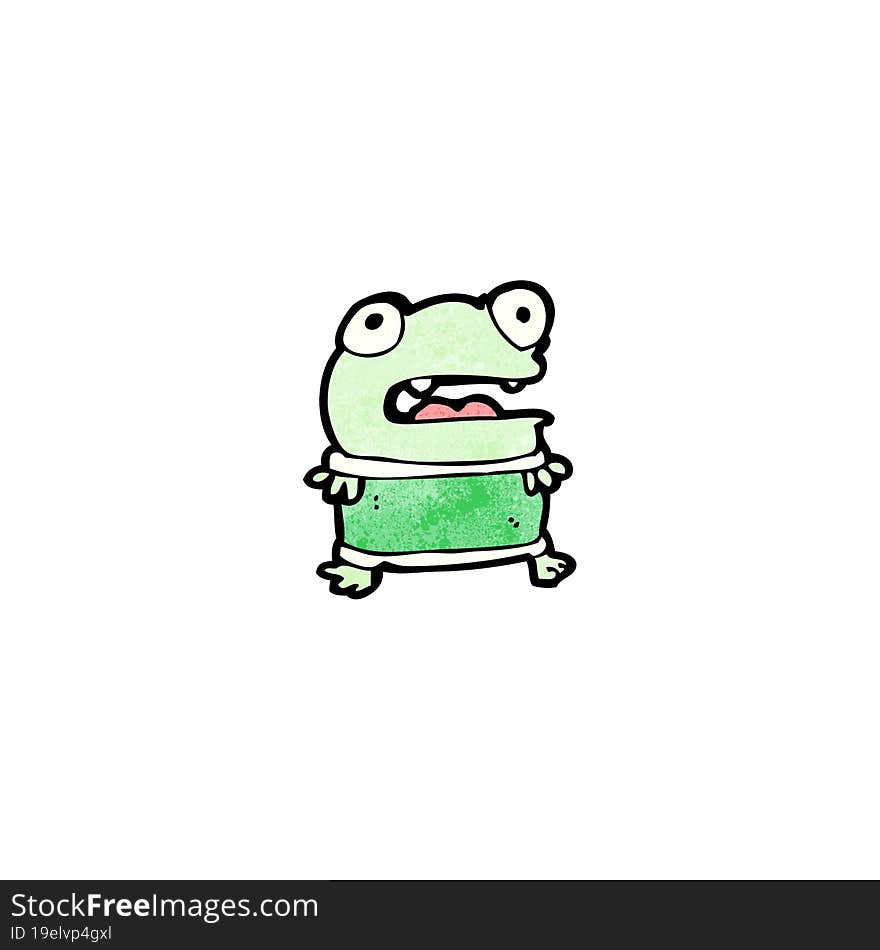 funny little frog cartoon