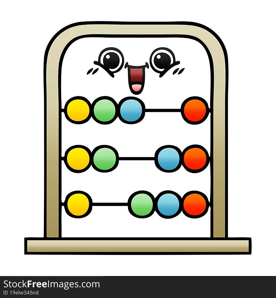 gradient shaded cartoon abacus