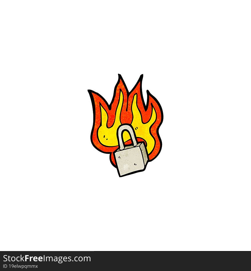 padlock symbol cartoon