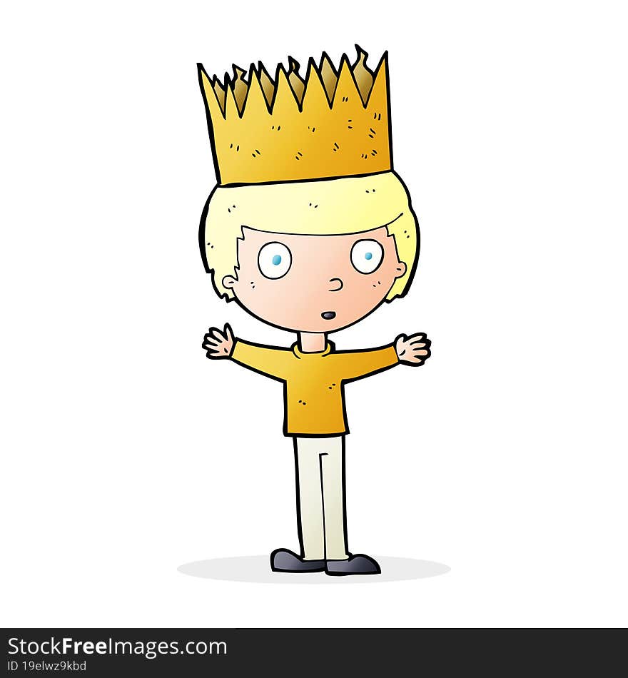 Cartoon Person Wearing Crown