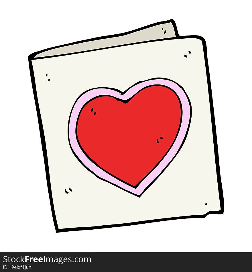 cartoon love heart card