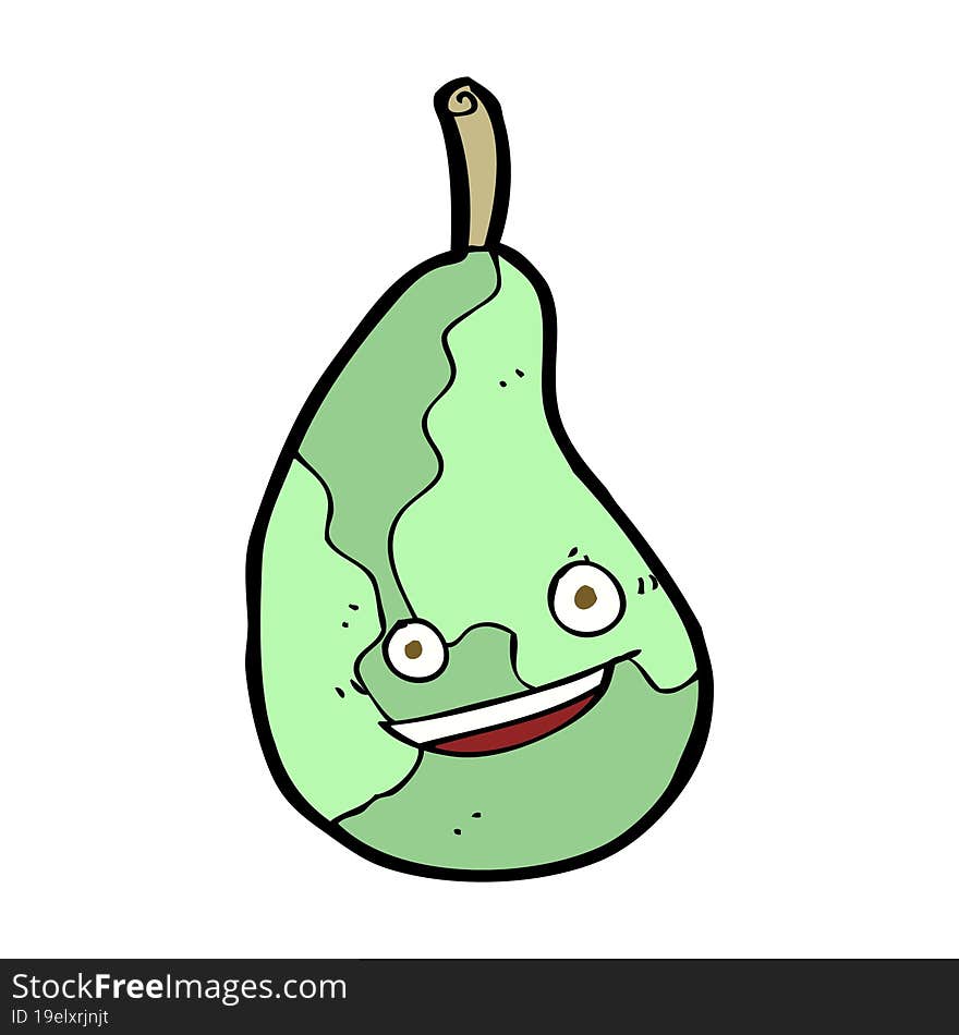 cartoon happy pear