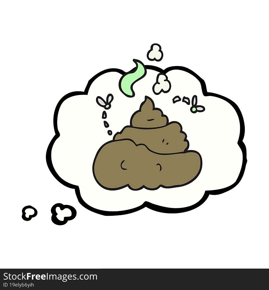 Thought Bubble Cartoon Gross Poop