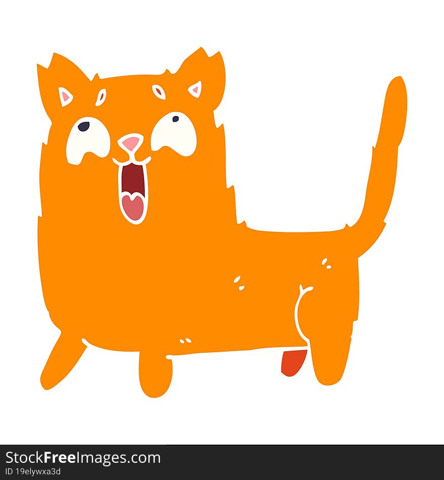 cartoon doodle funny cat