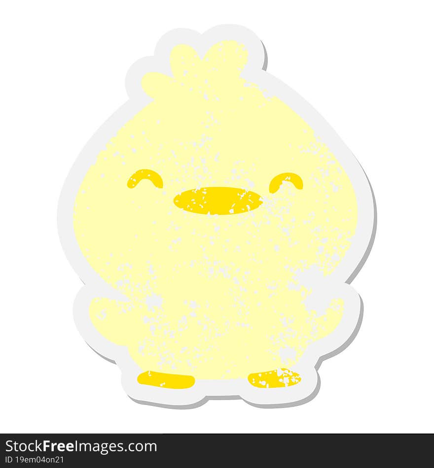 Little Chick Grunge Sticker