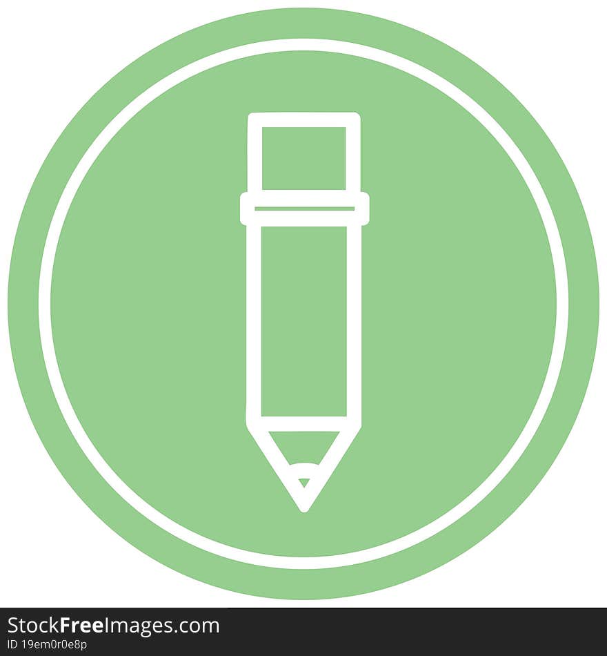 Simple Pencil Circular Icon