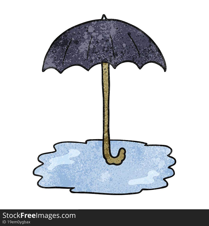 freehand drawn texture cartoon wet umbrella