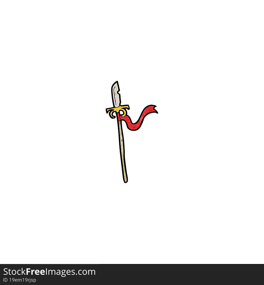 cartoon medieval spear