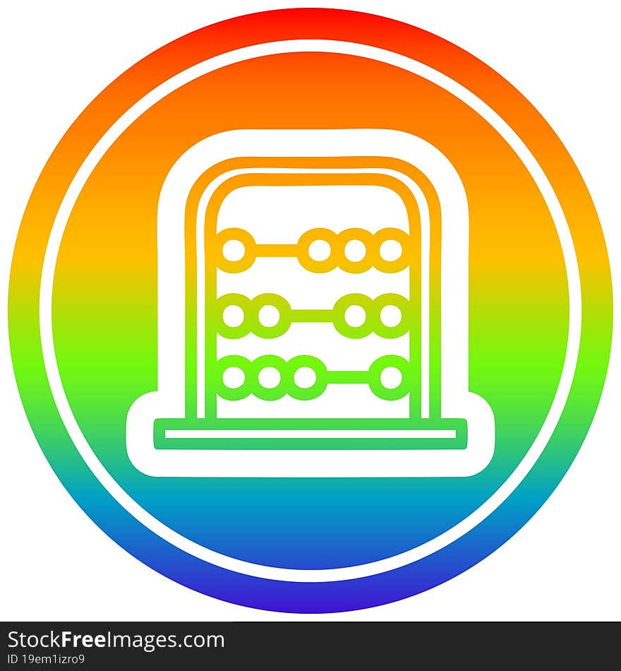 traditional abacus in rainbow spectrum