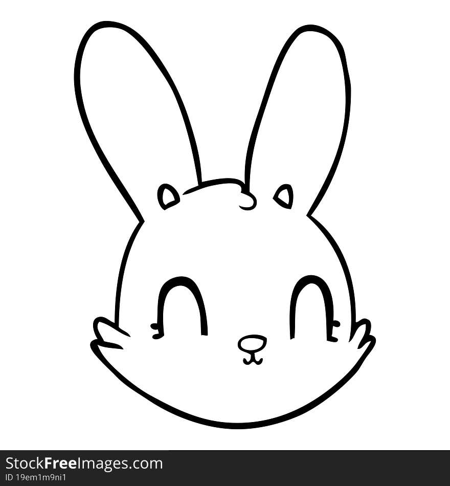 cartoon bunny face. cartoon bunny face