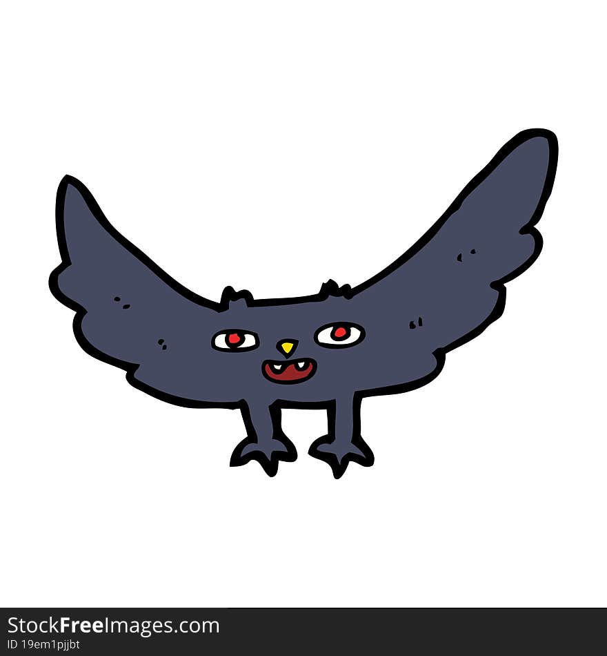 Cartoon Spooky Vampire Bat