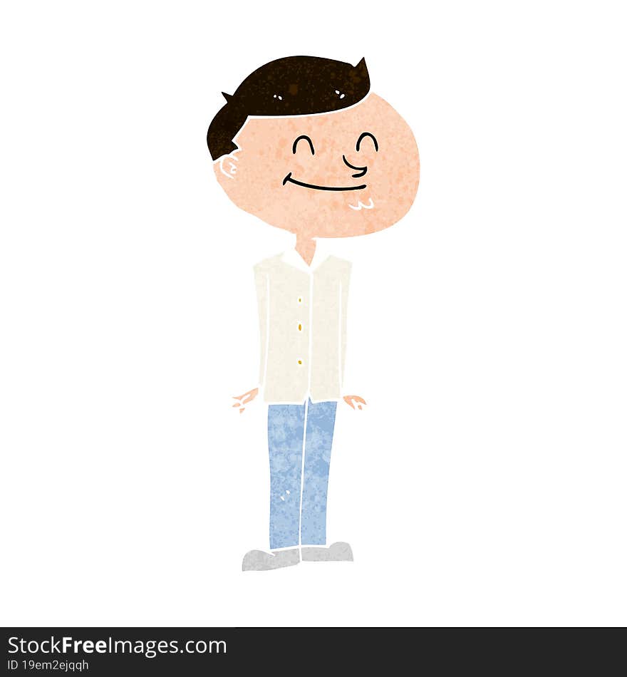 cartoon smiling man