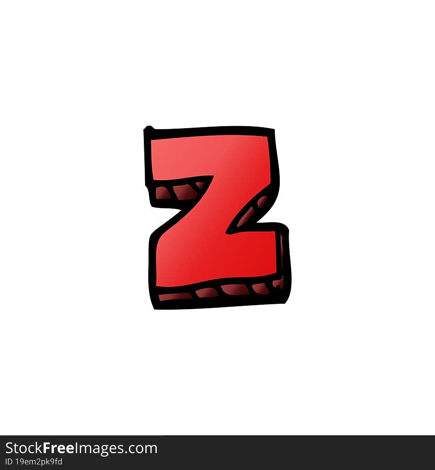 cartoon doodle letter z