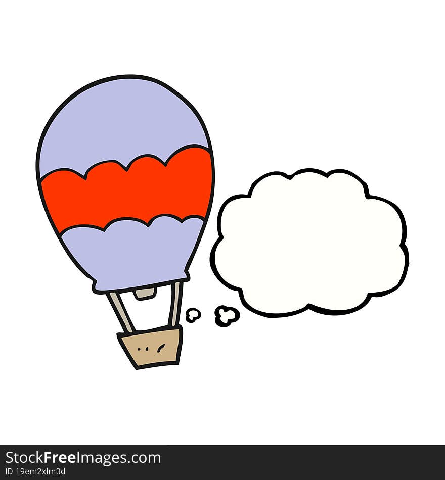 thought bubble cartoon hot air balloon