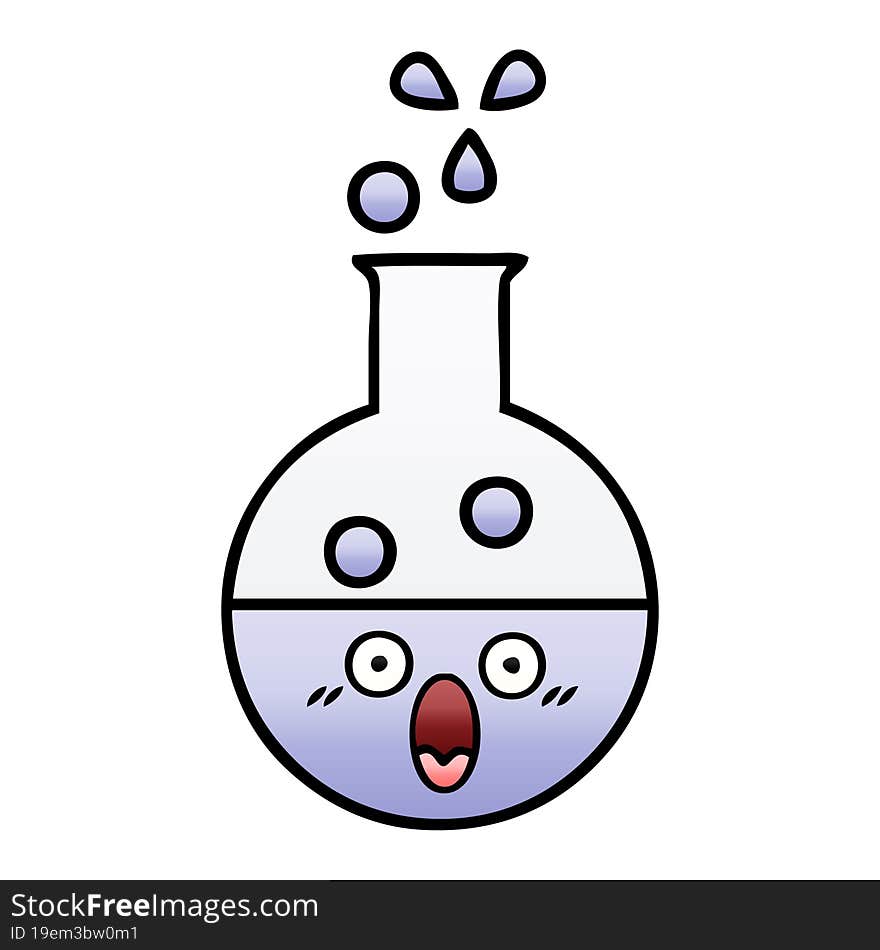 gradient shaded cartoon of a test tube