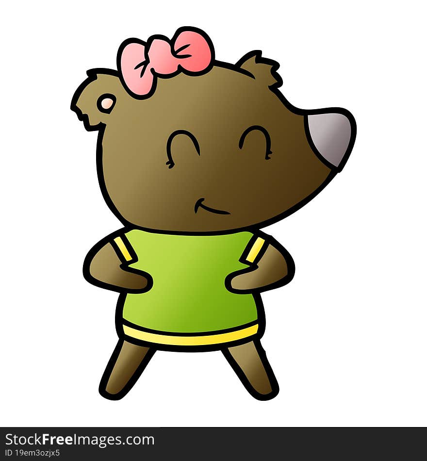 female bear cartoon. female bear cartoon