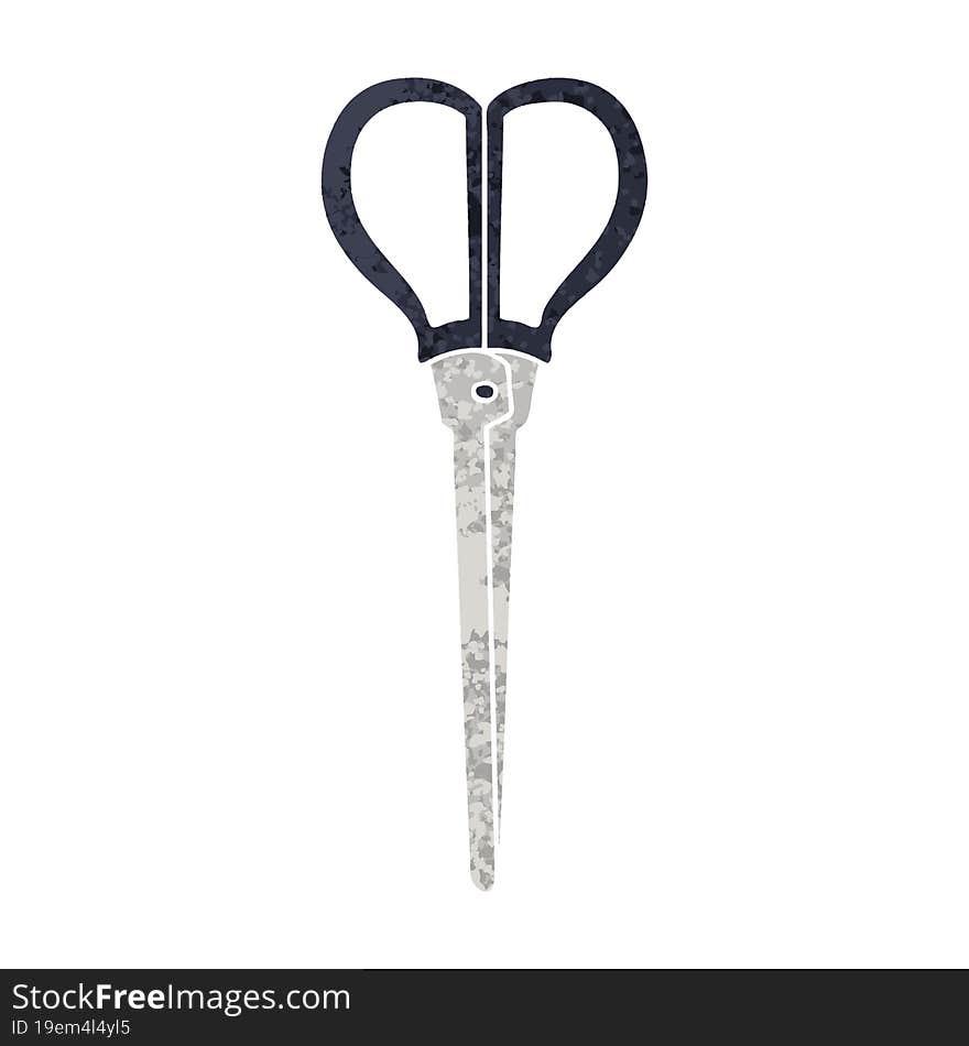 Quirky Retro Illustration Style Cartoon Scissors