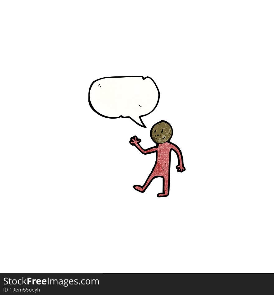 cartoon man with speech bubble