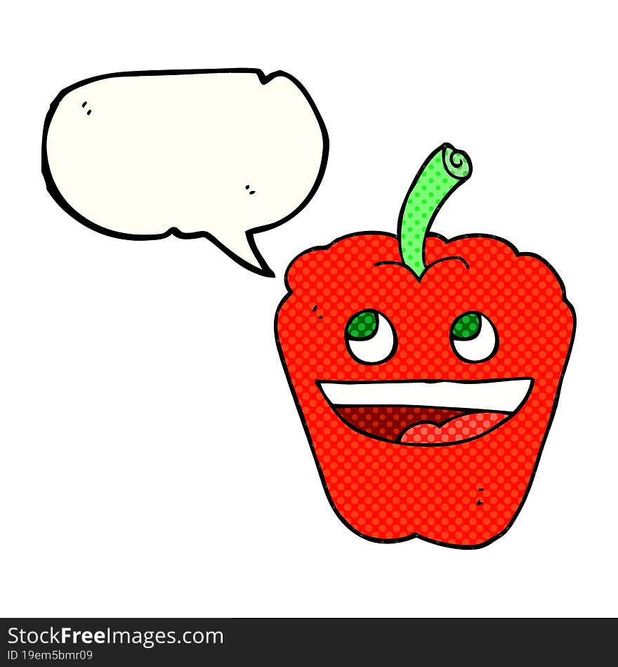 Comic Book Speech Bubble Cartoon Pepper