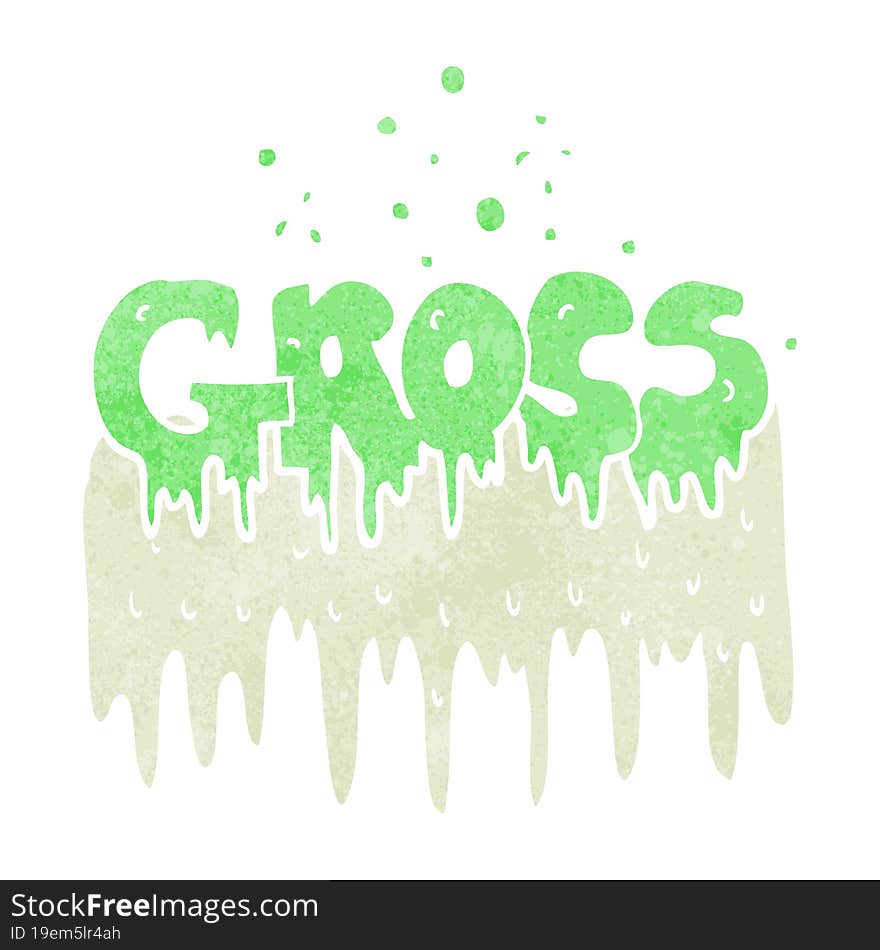 retro cartoon gross symbol