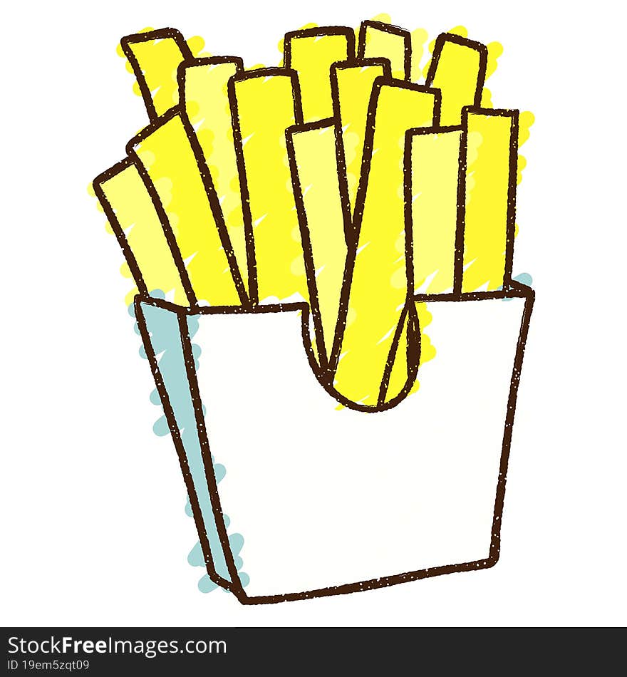 Fries Chalk Drawing