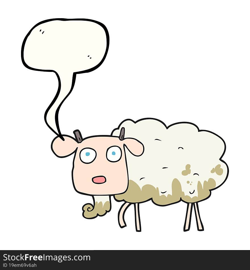 speech bubble cartoon muddy goat