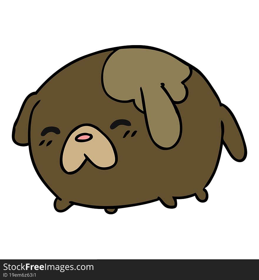 Cartoon Of Cute Kawaii Dog