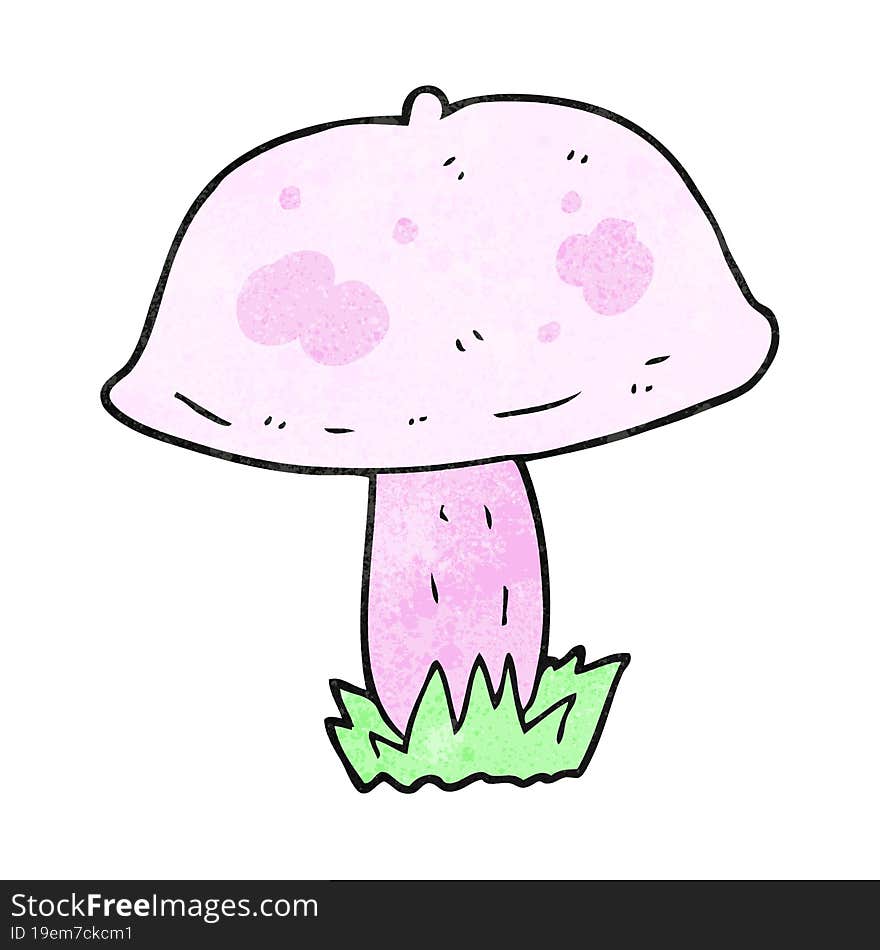 textured cartoon mushroom