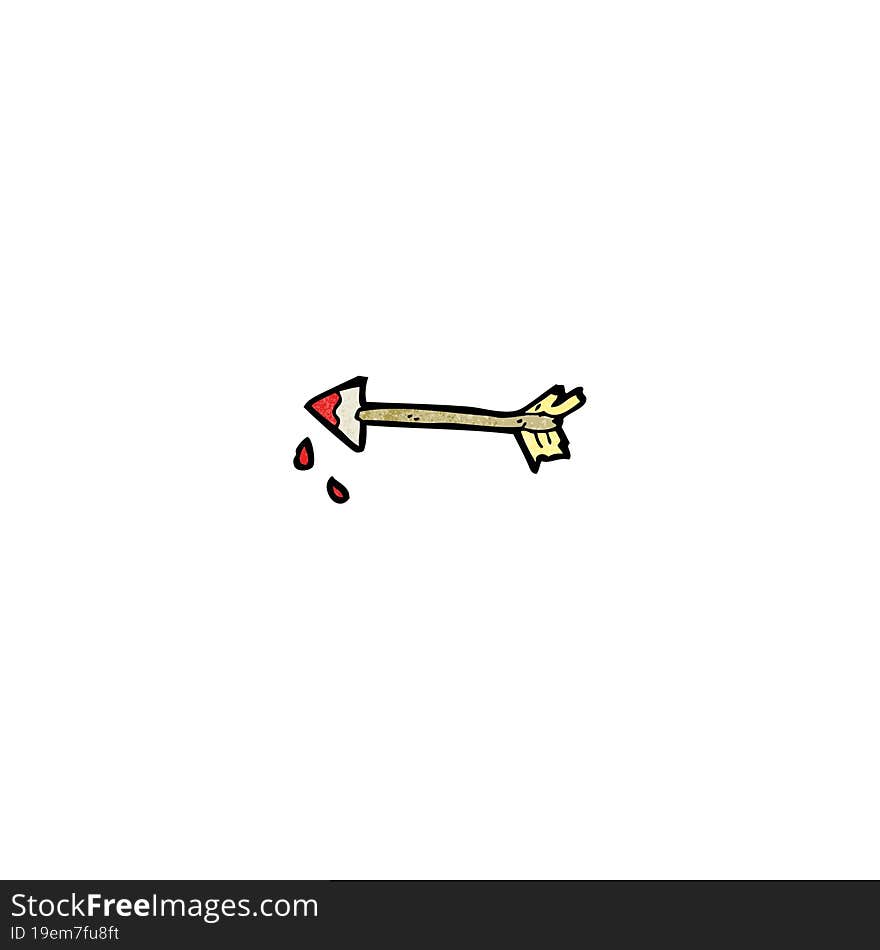 cartoon shooting arrow