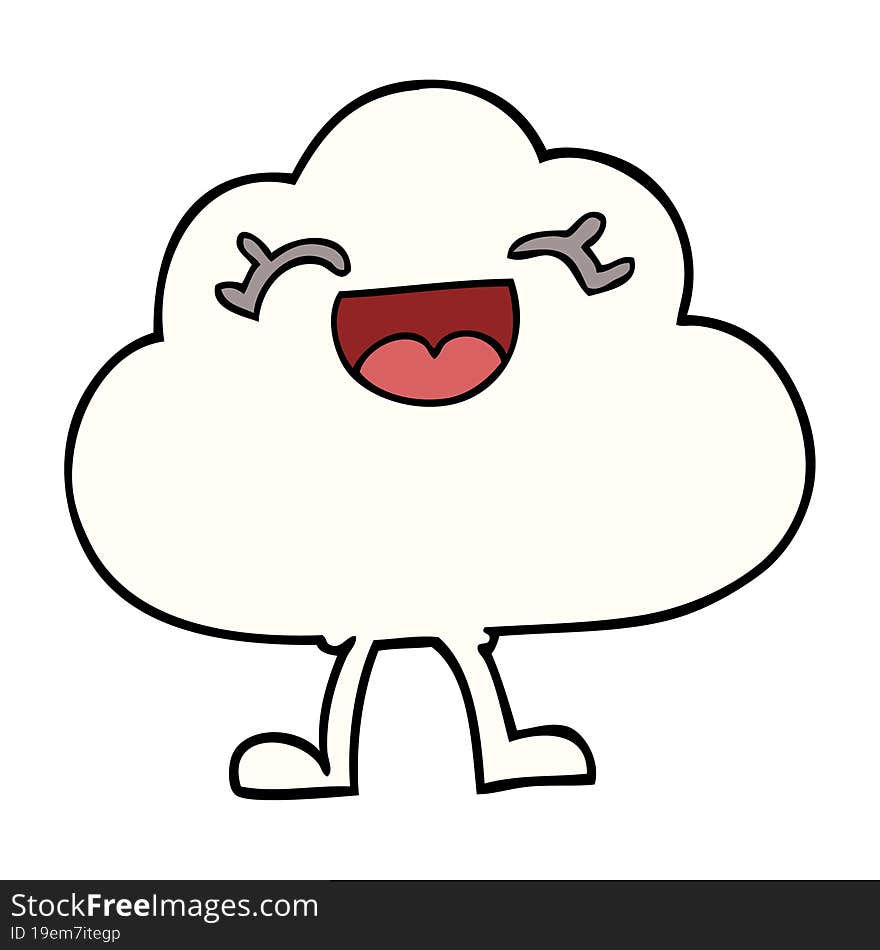 Cartoon Doodle Expressive Weather Cloud