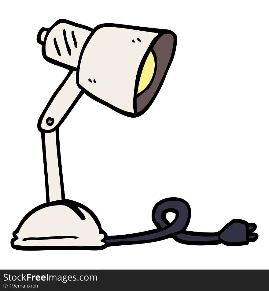 cartoon doodle desk lamp