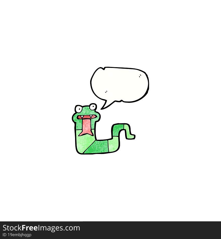 Cartoon Snake Hissing