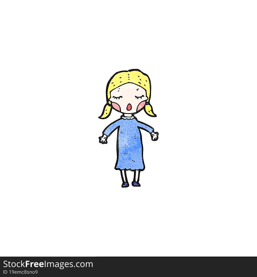 cartoon pretty blond girl