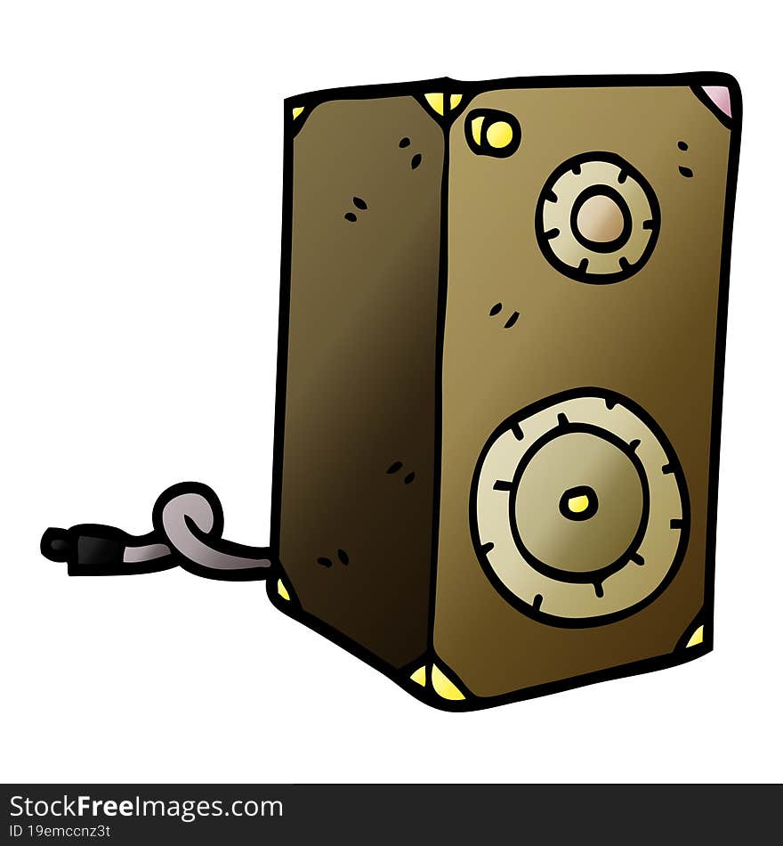 Cartoon Doodle Retro Speaker