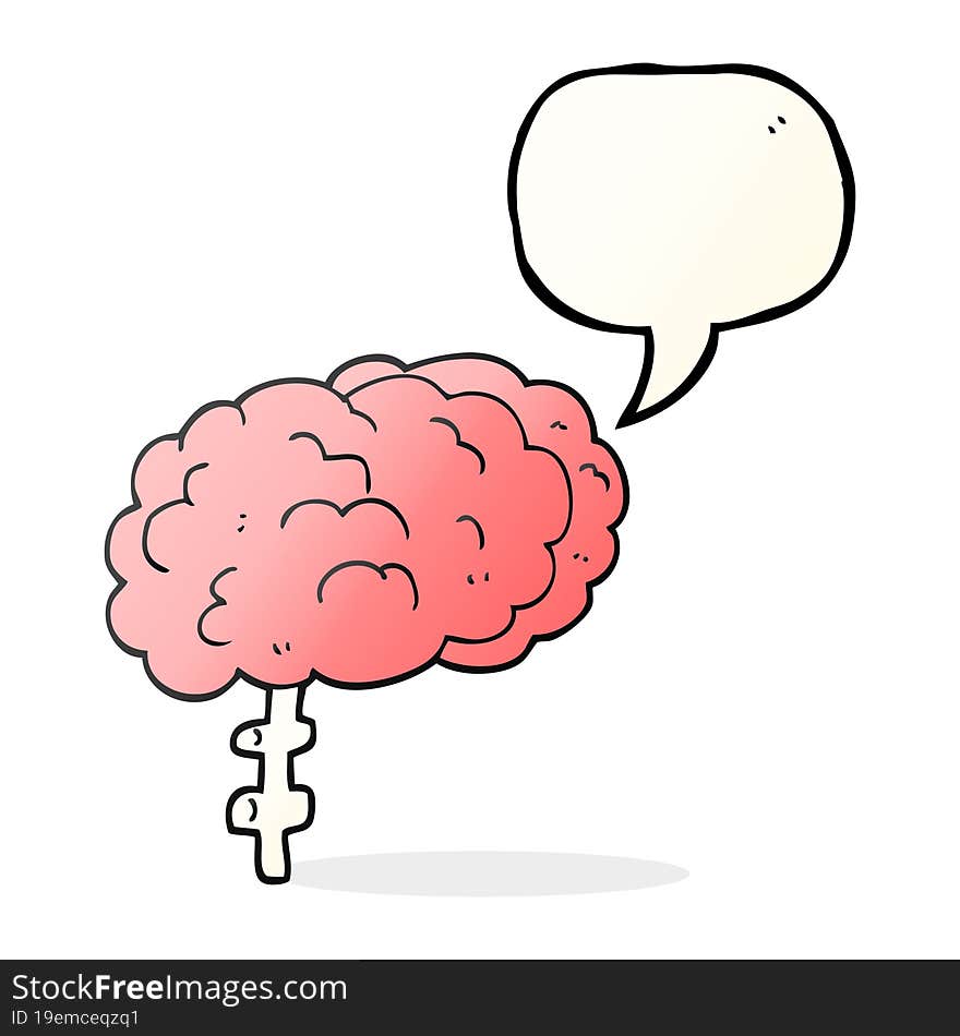 speech bubble cartoon brain