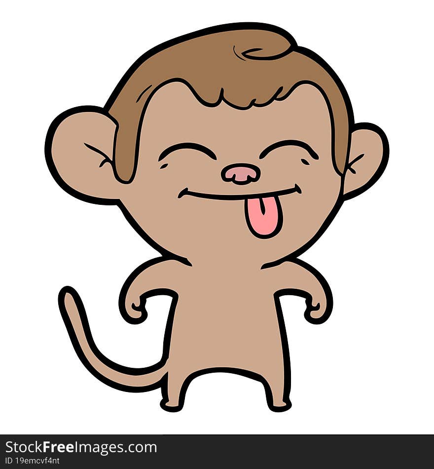 funny cartoon monkey. funny cartoon monkey