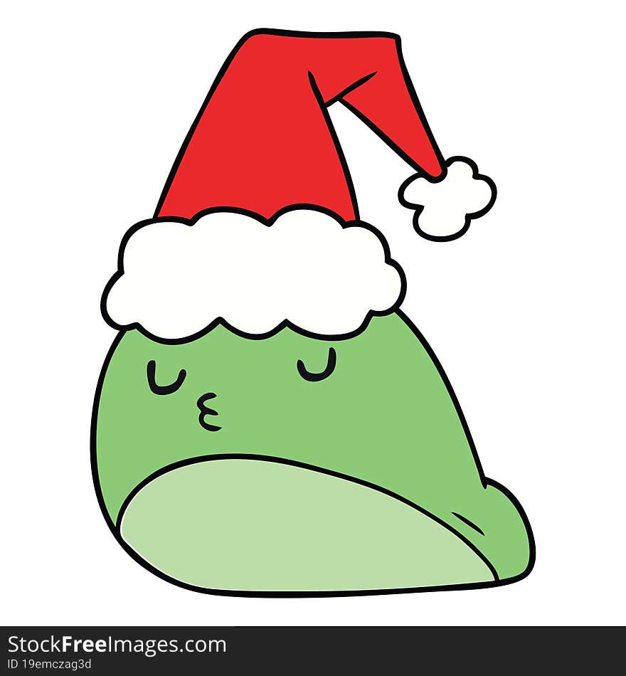 Christmas Cartoon Of Kawaii Slug