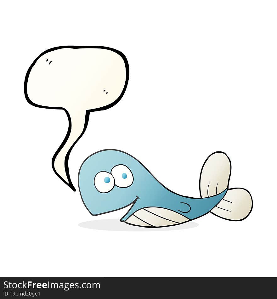 Speech Bubble Cartoon Whale