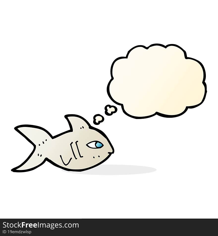 Cartoon Fish With Thought Bubble