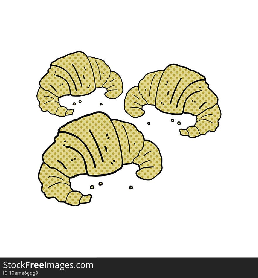 cartoon croissants