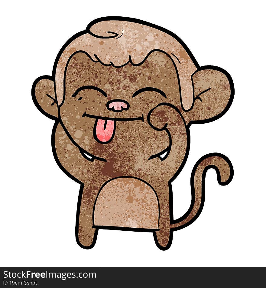 funny cartoon monkey. funny cartoon monkey