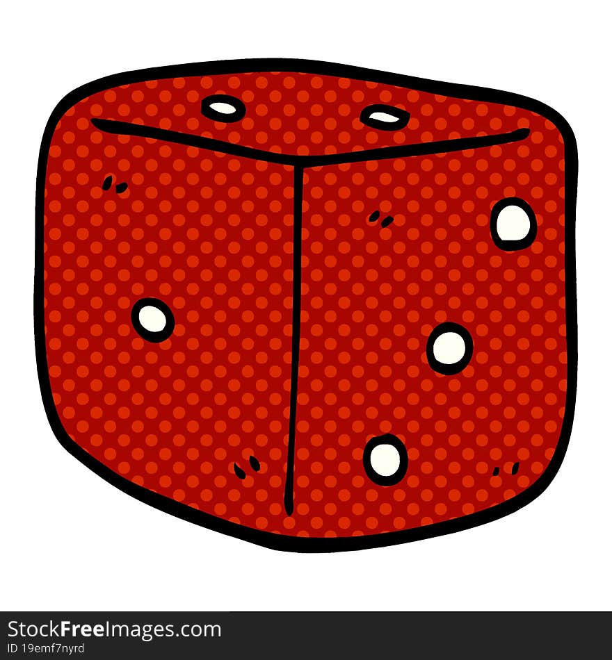 Cartoon Doodle Red Dice