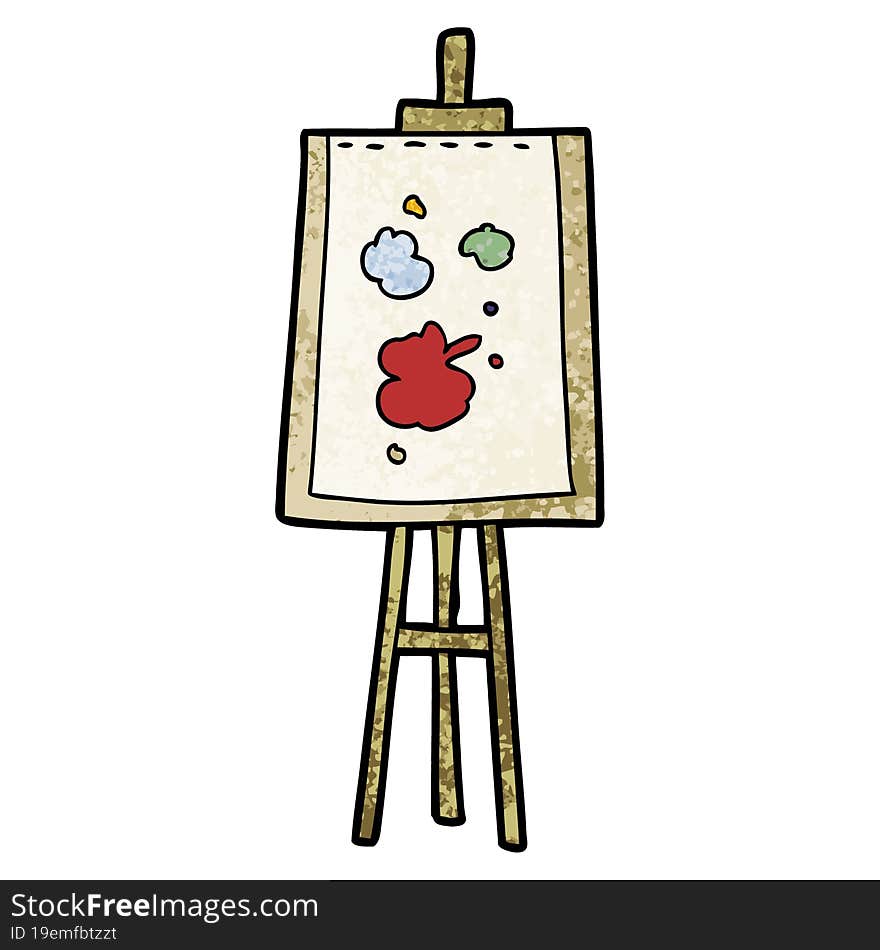 cartoon painting easel. cartoon painting easel