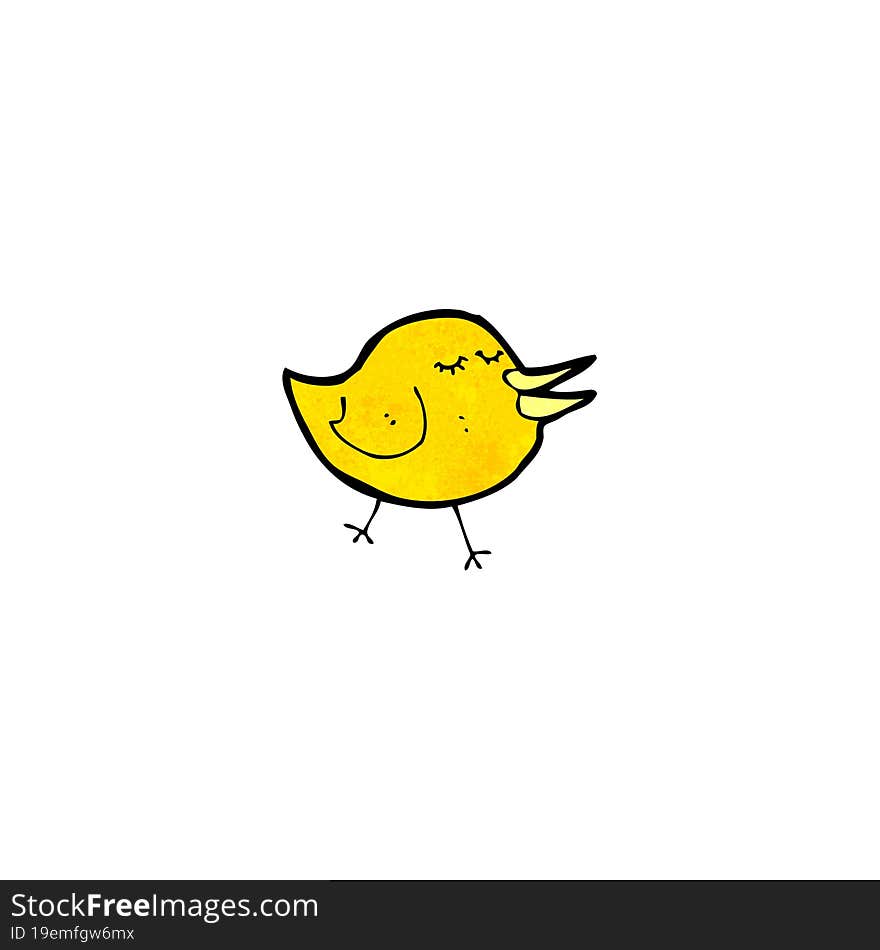 cartoon little bird